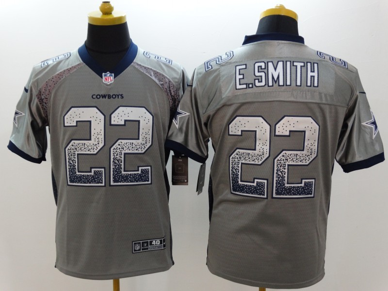 Men's Dallas Cowboys Emmitt Smith #22 Gray Jersey